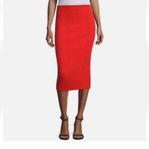 Rebecca TAYLOR Red Knit Skirt
